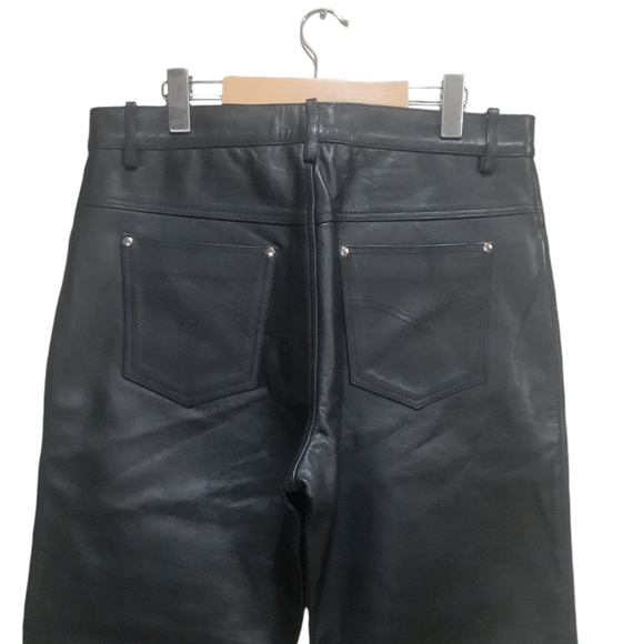 Skintan Men's Leather Pants Black Size 34 NWT - Picture 4 of 9